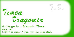 timea dragomir business card